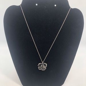 Napier Silver Rose Pendant Necklace